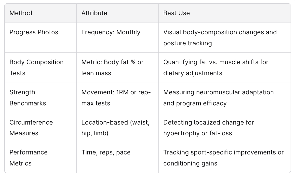Chart To Track My Fitness Progress Beyond the Scale